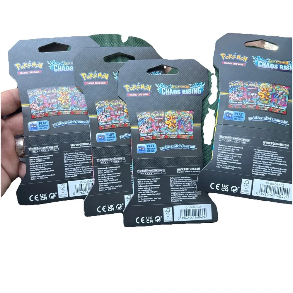 Pokémon TCG Chaos Rising Sleeved Booster Pack Art Set Lot Of 4 Sealed IN HAND